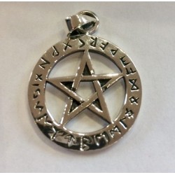 Pendant Silver Runic Pentagram 